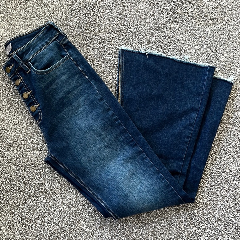 Just USA open slit bell bottom jeans